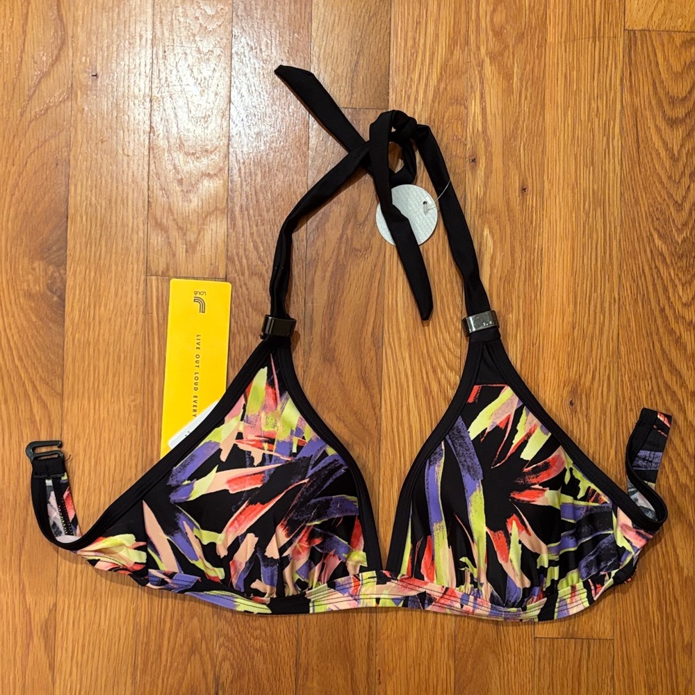 Lolé Abstract Bikini Top Size Small NWT